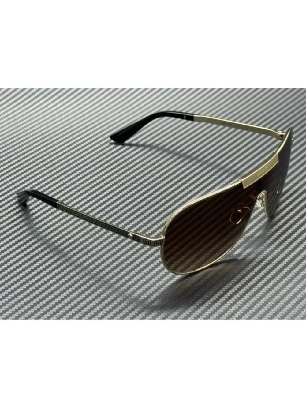 New Versace Men Pale Gold Sunglasses 70-20-140